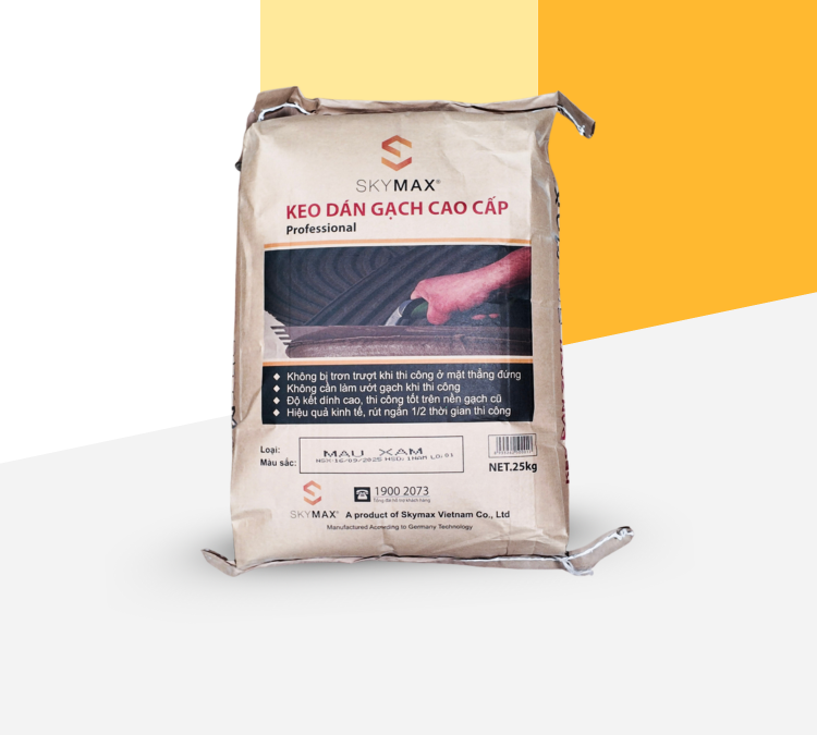 Keo dán gạch SKYMAX MEDIUM - Màu xám 25KG