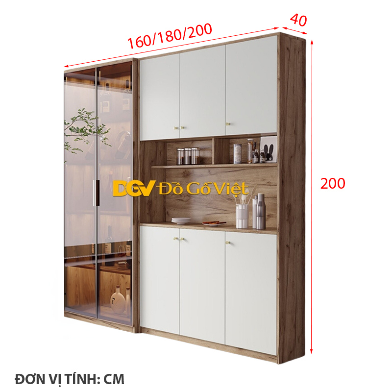 Tủ Để Đồ Cánh Kính Khung Gỗ Cao Cấp Chống Ẩm Vượt Trội-2