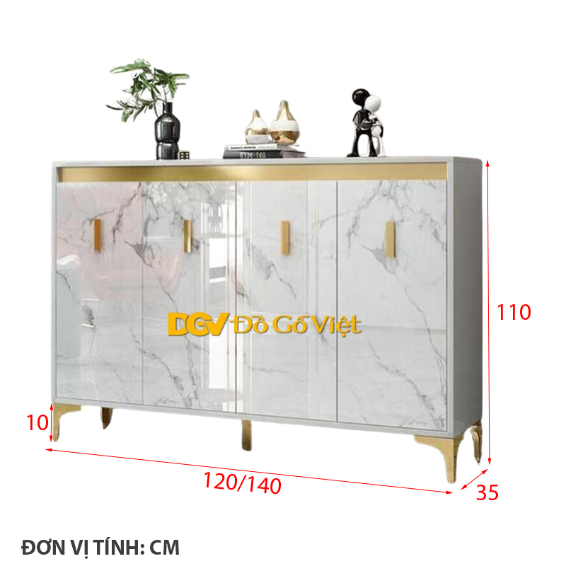 Tủ Giày Gỗ MDF Lõi Xanh Chống Ẩm Mặt Đá Màu Trắng Đẹp Rẻ-1